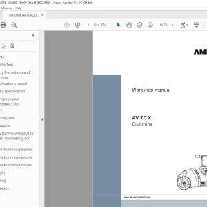 Ammann AV 70 X Tandem Roller Workshop Manual SN 4062076 PDF