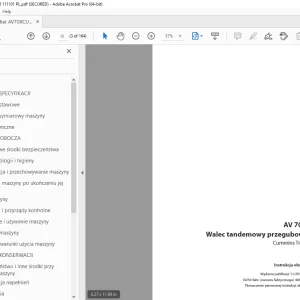 Ammann AV 70 X WALEC TANDEMOWY INSTRUKCJA OBSŁUGI 4062014 PDF