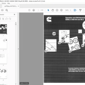 Ammann Cummins QSB3.3 CM2150 & B3.3 Operation & Maintenance Manual PDF