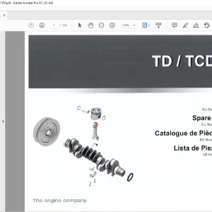 Ammann Deutz TD / TCD 3.6 L4 Parts Catalogue Manual PDF