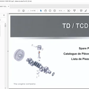 Ammann Deutz TD / TCD 3.6 L4 Parts Catalogue Manual PDF