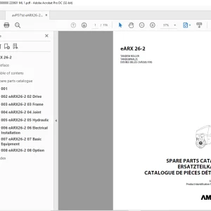 Ammann eARX 26-2 Tandem Roller Parts Manual 3000000 PDF