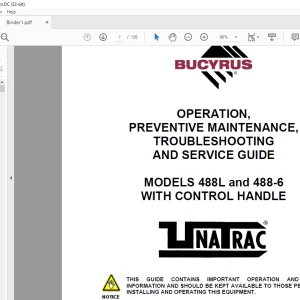 CAT 488L & 488-6 WITH CONTROL HANDLE  OPERATION PREVENTIVE MAINTENANCE TROUBLESHOOTING & SERVICE GUIDE MANUAL (A6474X235) - PDF DOWNLOAD