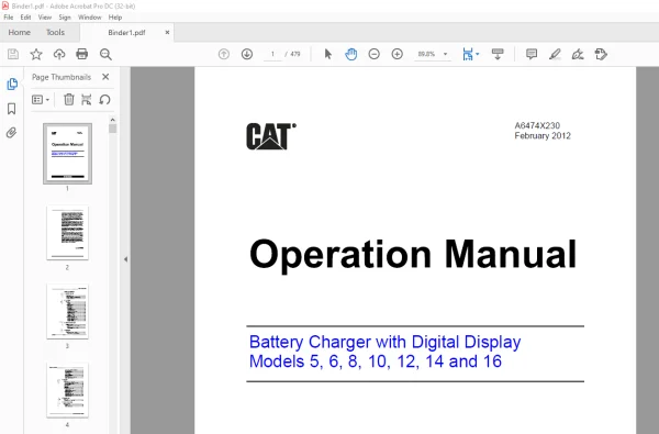 Cat Connect Pl643 User Guide.pdf CAT 5, 6, 8, 10, 12, 14 & 16 Battery Charger with Digital Display ...