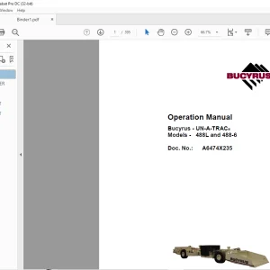 CAT BUCYRUS 488L & 488-6 Operation Manual (A6474X235) - PDF DOWNLOAD