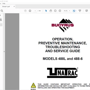 CAT BUCYRUS 488L and 488-6 OPERATION,PREVENTIVE MAINTENANCE,TROUBLESHOOTING AND SERVICE GUIDE MANUAL - PDF DOWNLOAD