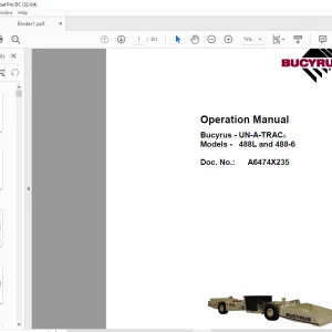 CAT Bucyrus 488-6 and 488L UN-A-TRAC® Operation Manual  - PDF