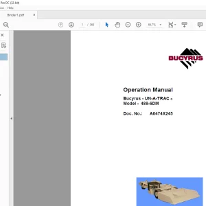 CAT Bucyrus 488-6DM UN-A-TRAC Operation Manual A6474X245 - PDF DOWNLOAD