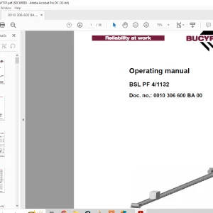 CAT Bucyrus BSL PF 4/1132 Operating Manual - PDF DOWNLOAD