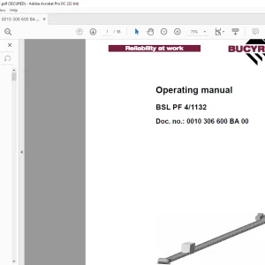 CAT Bucyrus BSL PF 41132 Operating Manual - PDF DOWNLOAD