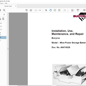 CAT Bucyrus BUC-SCR 120 Series Operation Manual A6474X254 - PDF DOWNLOAD