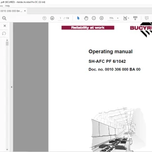 CAT Bucyrus SH-AFC PF 6/1042 Operating Manual - PDF DOWNLOAD