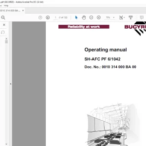 CAT Bucyrus SH-AFC PF 6/1042 Operating Manual - PDF DOWNLOAD