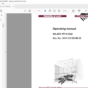 CAT Bucyrus SH-AFC PF 6/1042 Operating Manual - PDF DOWNLOAD
