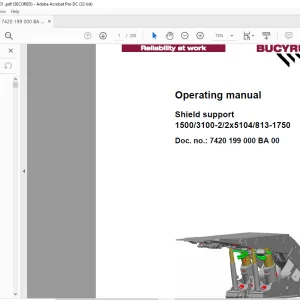 CAT Bucyrus Shield support 1500/3100-2/2x5104/813-1750 Operating Manual - PDF DOWNLOAD