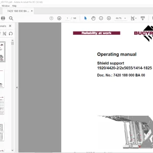 CAT Bucyrus Shield support 1920/4420-2/2x5655/1414-1825 Operating Manual - PDF DOWNLOAD