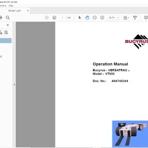 CAT Bucyrus VT650 VERSATRAC Operation Manual A6474X244 - PDF DOWNLOAD