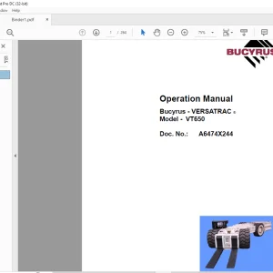 CAT Bucyrus VT650 VERSATRAC Operation Manual A6474X244 - PDF DOWNLOAD