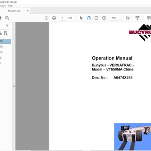 CAT Bucyrus VT650MA China VERSATRAC® Operation Manual A6474X285 - PDF DOWNLOAD
