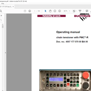 CAT Bucyrus chain tensioner with PMC®-R Operating Manual - PDF DOWNLOAD