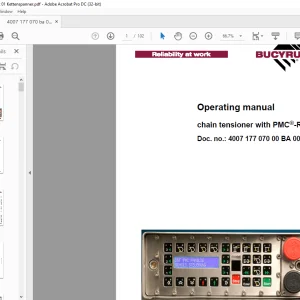 CAT Bucyrus chain tensioner with PMC®-R Operating Manual - PDF DOWNLOAD