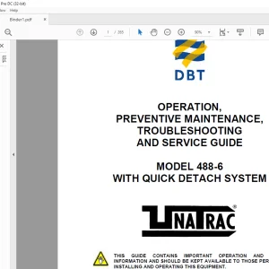 CAT DBT 488-6 WITH QUICK DETACH SYSTEM OPERATION PREVENTIVE MAINTENANCE TROUBLESHOOTING & SERVICE MANUAL (A6474X240) - PDF DOWNLOAD