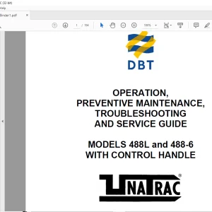 CAT DBT 488L & 488-6 OPERATION PREVENTIVE MAINTENANCE TROUBLESHOOTING & SERVICE GUIDE (A6474X235) - PDF DOWNLOAD