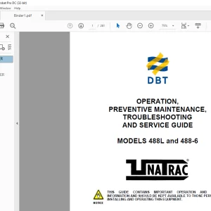 CAT DBT 488L & 488-6 OPERATION PREVENTIVE MAINTENANCE TROUBLESHOOTING & SERVICE MANUAL - PDF DOWNLOAD