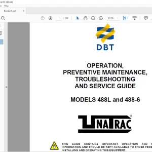 CAT DBT 488L and 488-6 OPERATION, PREVENTIVE MAINTENANCE,TROUBLESHOOTING AND SERVICE GUIDE MANUAL - PDF DOWNLOAD