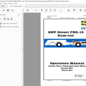 CAT DBT Diesel FBR-15 Ram-car Operators Manual - PDF DOWNLOAD