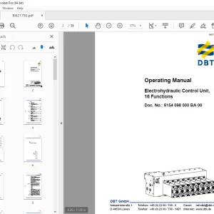 CAT DBT Electrohydraulic Control Unit 16 Functions Operating Manual - PDF DOWNLOAD