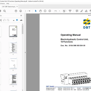 CAT Electrohydraulic Control Unit 16 Functions Operating Manual - PDF