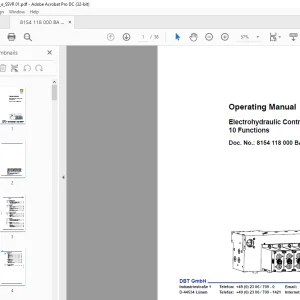 CAT DBT Electrohydraulic Control Unit,10 Functions Operating Manual - PDF DOWNLOAD