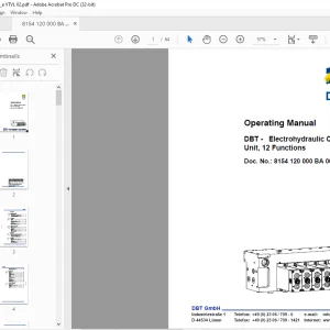 CAT DBT Electrohydraulic Control Unit,12 Functions Operating Manual - PDF DOWNLOAD