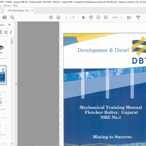 CAT DBT Fletcher Bolter Mechanical training Manual - PDF DOWNLOAD
