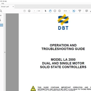 CAT DBT LA 2000 DUAL & SINGLE MOTOR SOLID STATE CONTROLLERS OPERATION & TROUBLESHOOTING GUIDE MANUAL PN A6474X226 - PDF DOWNLOAD