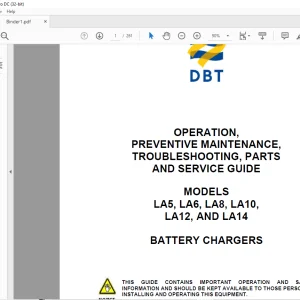 CAT DBT LA5 LA6 LA8 LA10 LA12 & LA14 OPERATION PREVENTIVE MAINTENANCE TROUBLESHOOTING PARTS & SERVICE MANUAL - PDF DOWNLOAD