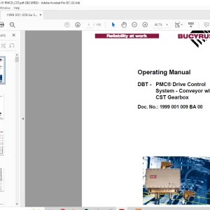 CAT DBT - PMC® Drive Control System - Conveyor with CST Gearbox Operating Manual - PDF DOWNLOAD