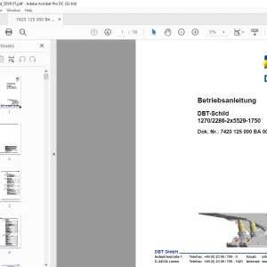 CAT DBT Schild 1270/2286-2x5529-1750 Betriebsanleitung - PDF DOWNLOAD (GERMAN)