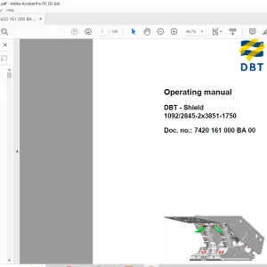 CAT DBT -Shield 1092 2845-2x3851-1750 Operating Manual  - PDF DOWNLOAD