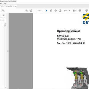 CAT DBT-Shield 1143/2540-2x3973-1750 Operating Manual  - PDF DOWNLOAD