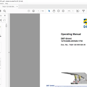 CAT DBT-Shield 1270/2286-2X5529-1750 Operating Manual- PDF DOWNLOAD