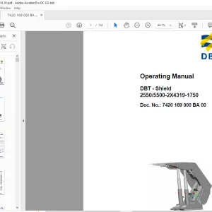 CAT DBT - Shield 2550 5500-2X4319-1750 Operating Manual  - PDF DOWNLOAD