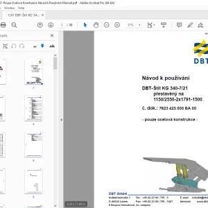 CAT Štít KG 340-7 21 Pouze Ocelová Konstrukce Návod k Používání Manuál