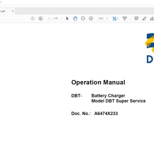 CAT DBT Super Service Battery Charger Operation Manual A6474X233 - PDF DOWNLOAD