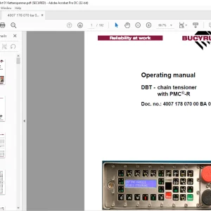CAT DBT chain tensioner with PMC®-R Operating Manual - PDF DOWNLOAD