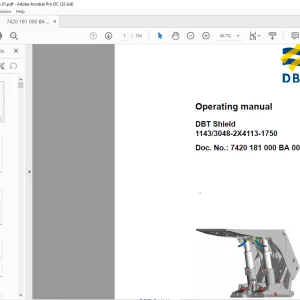 CAT DBT shield 1143 3048-2X4113-1750 Operating Manual  - PDF DOWNLOAD