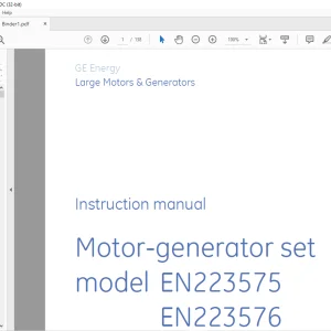 CAT Dragline Large Motor-Generator Set EN223575 EN223576 Instruction Manual BI624251 - PDF DOWNLOAD