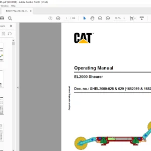 CAT EL2000 Shearer Operating Manual- PDF DOWNLOAD
