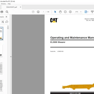 CAT EL3000 Shearer Operating & Maintenance Manual SN LSW30139 - PDF DOWNLOAD